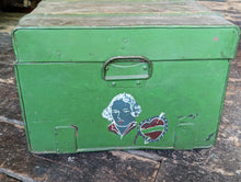 Load image into Gallery viewer, 1930&#39;s Vintage Painted Metal Steamer Trunk
