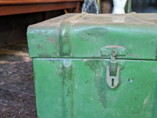 Load image into Gallery viewer, 1930&#39;s Vintage Painted Metal Steamer Trunk
