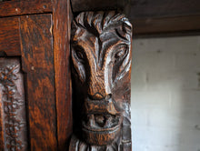 Load image into Gallery viewer, Victorian Antique Carved Oak Breakfront Hall Table
