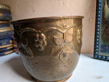 Load image into Gallery viewer, Vintage Arts and Crafts Brass Planter / Jardiniere
