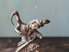 Load image into Gallery viewer, Vintage Indian Kaliya Naga Krishna Brass Statue Figurine
