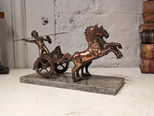 Load image into Gallery viewer, Vintage Roman Gladiator Copper Plated Spelter Sculpture
