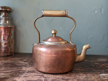 Load image into Gallery viewer, Antique Victorian Copper and Brass Kettle
