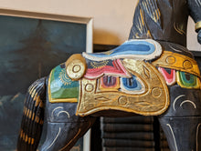 Load image into Gallery viewer, Large Colorful Balinese Horse Carving
