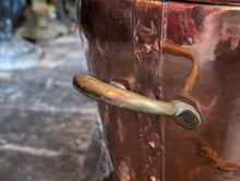 Load image into Gallery viewer, Large Victorian Style Copper and Brass Coal Bin on Paw Feet
