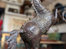 Load image into Gallery viewer, Vintage Pair of Large Bronze Horse Sculptures
