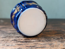 Load image into Gallery viewer, Antique Victorian Blue Porcelain Pill Box
