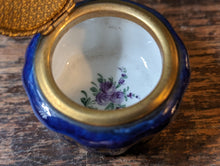 Load image into Gallery viewer, Antique Victorian Blue Porcelain Pill Box
