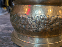 Load image into Gallery viewer, Antique Victorian Embossed Brass Planter Jardiniere
