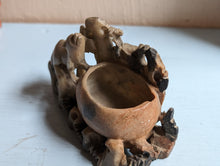 Load image into Gallery viewer, Vintage Chinese Soapstone Weasel Brush Pot
