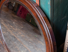 Load image into Gallery viewer, Large Edwardian Oval Mahogany Mirror
