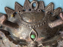 Load image into Gallery viewer, Vintage Gilt Bronze Tibetan Yama Mask
