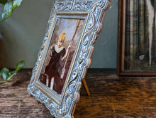 Load image into Gallery viewer, Victorian Crystoleum Photograph In Ornate Brass Easel Frame
