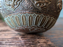 Load image into Gallery viewer, Antique Burmese Silver Inlaid Bronze Lota Vase
