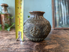 Load image into Gallery viewer, Antique Burmese Silver Inlaid Bronze Lota Vase
