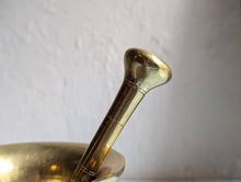 Load image into Gallery viewer, Vintage Brass Apothecary Pestle and Mortar
