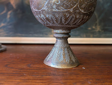 Load image into Gallery viewer, Pair of Early 20th.C Indian Etched Brass Vases
