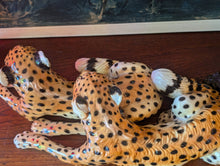 Load image into Gallery viewer, Ronzan Porcelain Cheetah Cubs - Italian Mid Century Modern Ceramics
