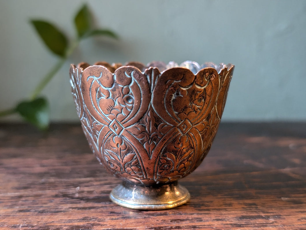 18th Century Copper Ottoman Engraved Tea Cup bowB