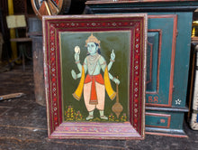 Load image into Gallery viewer, Large Early 20th.C Indian Painted Panel - Vishnu
