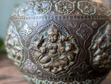 Load image into Gallery viewer, Antique Burmese Silver Inlaid Bronze Lota Vase
