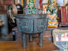 Load image into Gallery viewer, Mid Century Holywood Regency James Mont Ice Bucket in Style of Chinese Censer
