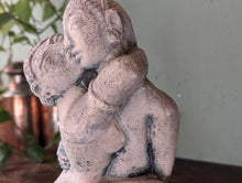 Load image into Gallery viewer, Indian Cast Weathered Statue of Lovers in Embrace
