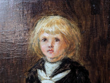 Load image into Gallery viewer, William Brassey Hole 19th.C Oil Painting Of Boy In Gilt Frame
