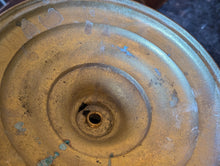 Load image into Gallery viewer, Vintage Embossed Brass Planter Jardiniere on Stand
