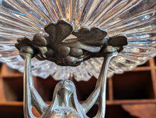 Load image into Gallery viewer, Art Nouveau Bronze and Crystal Glass Bowl / Centrepiece
