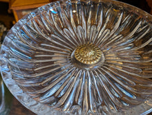 Load image into Gallery viewer, Art Nouveau Bronze and Crystal Glass Bowl / Centrepiece
