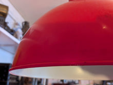 Load image into Gallery viewer, Large Vintage Red Industrial Enamel Metal Pendant Light
