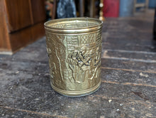 Load image into Gallery viewer, Vintage Arts &amp; Crafts Embossed Brass Planter / Coal Bin
