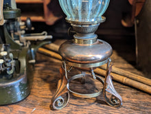 Load image into Gallery viewer, Victorian Art Nouveau Oil Lamp Lantern With Vaseline Shade
