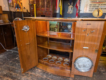 Load image into Gallery viewer, 1940&#39;s Art Deco Burr Walnut Drinks Cabinet / Bar - Turnbridge
