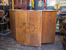 Load image into Gallery viewer, 1940&#39;s Art Deco Burr Walnut Drinks Cabinet / Bar - Turnbridge
