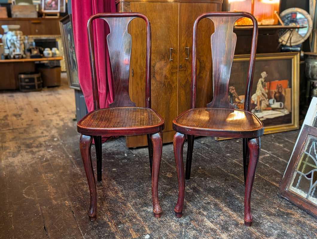 Pair of 1920's Thonet Bistro / Cafe Chairs