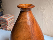 Load image into Gallery viewer, Waxed Wooden Vase Turned From Cherry Wood
