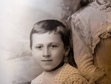 Load image into Gallery viewer, Framed Black and White Family Edwardian Photograph
