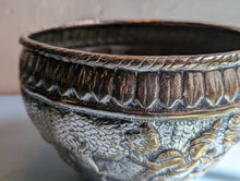 Load image into Gallery viewer, 19th.C Indian Repousse  Silvered Bronze Bowl
