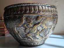 Load image into Gallery viewer, 19th.C Indian Repousse  Silvered Bronze Bowl
