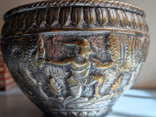 Load image into Gallery viewer, 19th.C Indian Repousse  Silvered Bronze Bowl
