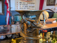 Load image into Gallery viewer, Large Early 20th.C Brass Chinese Dragon Vase
