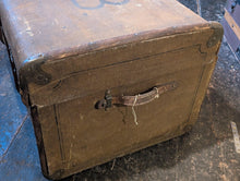 Load image into Gallery viewer, Large Antique Wooden Framed Steamer Trunk
