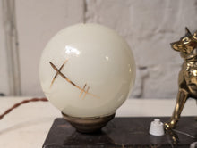 Load image into Gallery viewer, 1930&#39;s Art Deco Marble and Bronze Aslation Table Lamp
