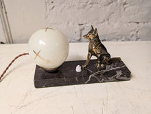 Load image into Gallery viewer, 1930&#39;s Art Deco Marble and Bronze Aslation Table Lamp
