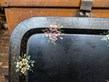 Load image into Gallery viewer, Victorian Black Laquerre Papier Mache Serving Tray - Jennens and Bettridge
