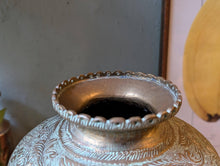 Load image into Gallery viewer, Early 20th.C Gold Gilded Indian Engraved Brass Surahi / Vase
