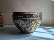 Load image into Gallery viewer, 19th.C Indian Repousse  Silvered Bronze Bowl
