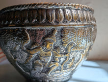 Load image into Gallery viewer, 19th.C Indian Repousse  Silvered Bronze Bowl
